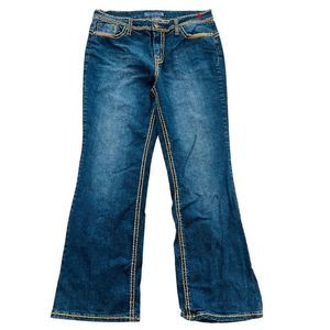 Women's Vintage Fashion Bug Dana Di Bootcut Jeans Stretch Embroidered Y2K 90S 16